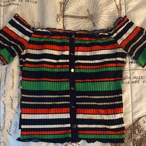 Colorful cropped shirt